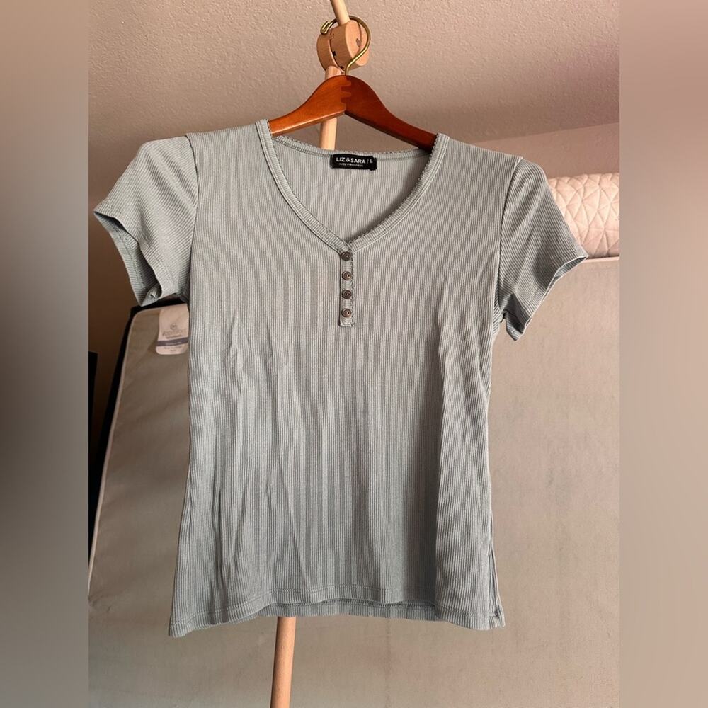 Gray Fitted Polo T-Shirt Short Sleeve